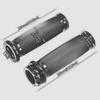 HCmotorku Motorcycle Handlebar 25mm Handlebar Grips for Harley Touring Sportster XL Dyna and Softail Black Grips, 1-inch (1996-2007), 883, 1200,