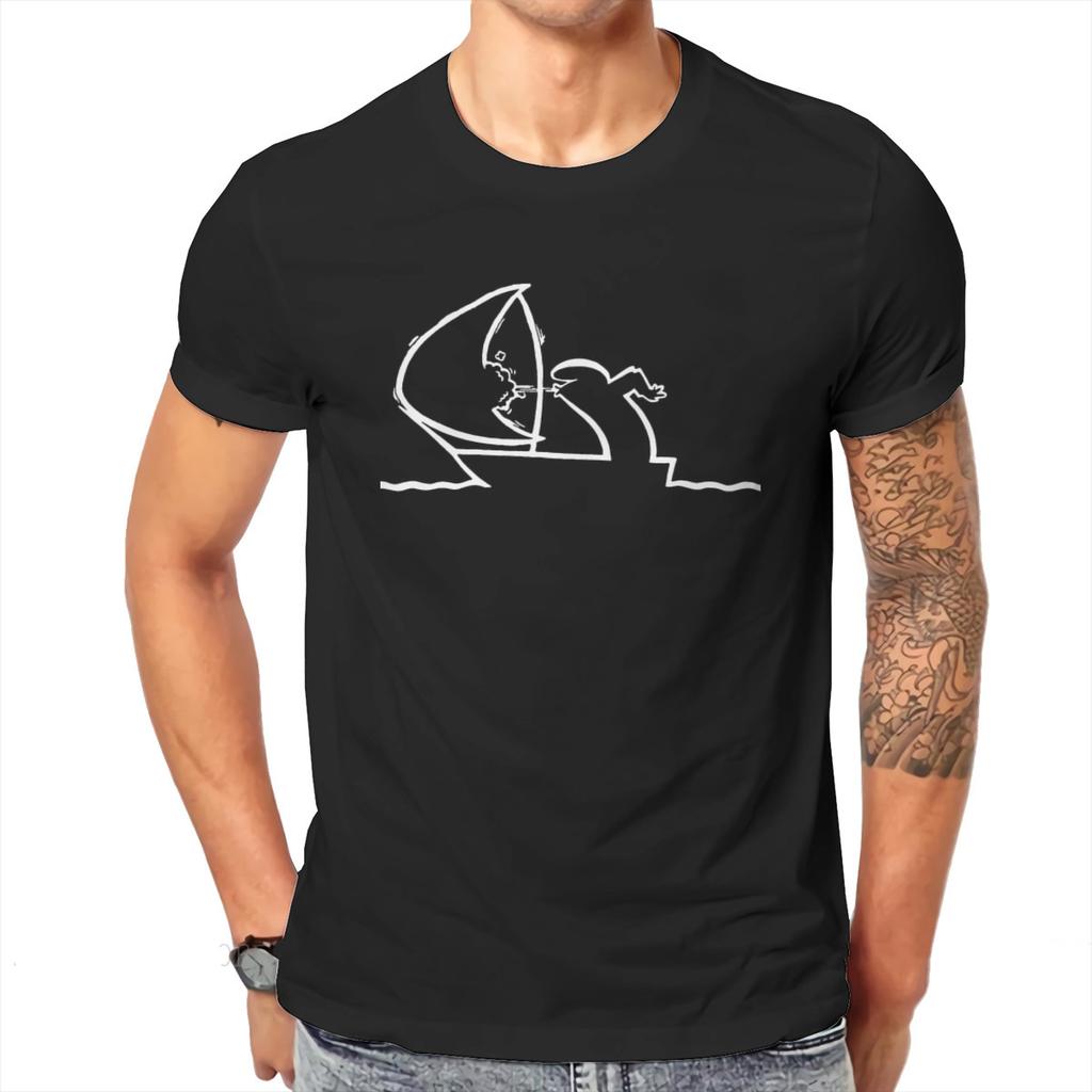 S-5XL Sailboat La Linea T-shirt Summer Cotton O-neck Men's Tops Casual T Shirt Hip Hop Tees Har