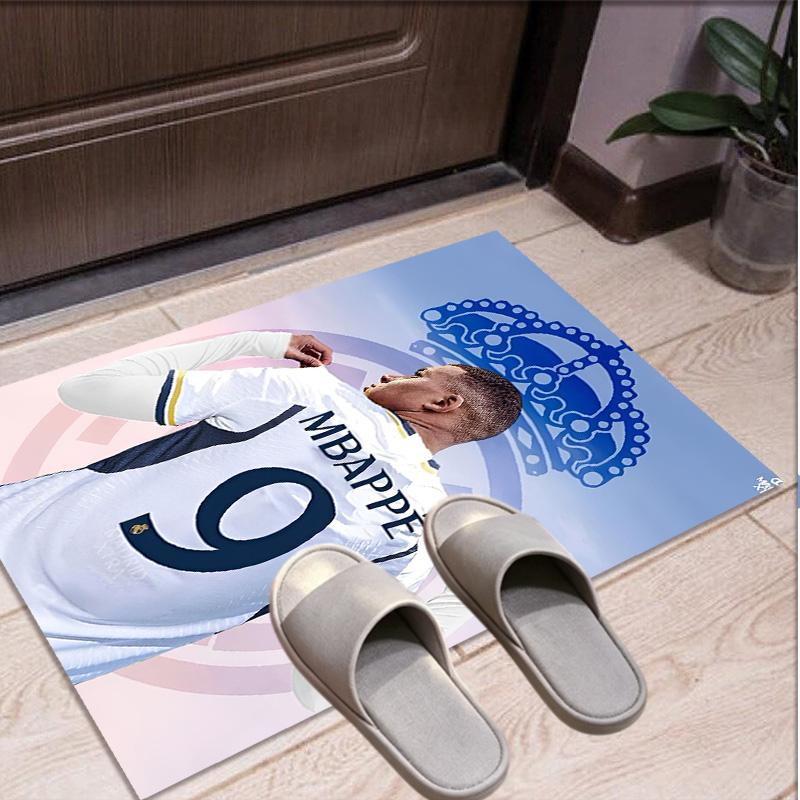 Kylian Mbappe Pattern Rug, Indoor/Outdoor Mat, for Picnic, Gameroom, Bedroom, Office, Living Room, Home Decor Carpet, Birthday Gift