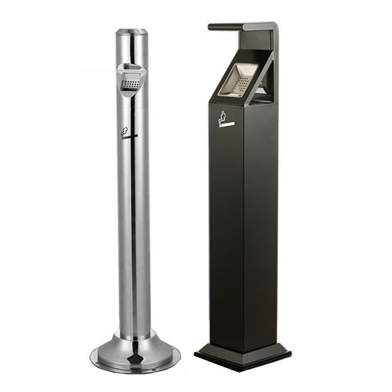 Outdoor Stainless Steel Vertical Ashtray Column