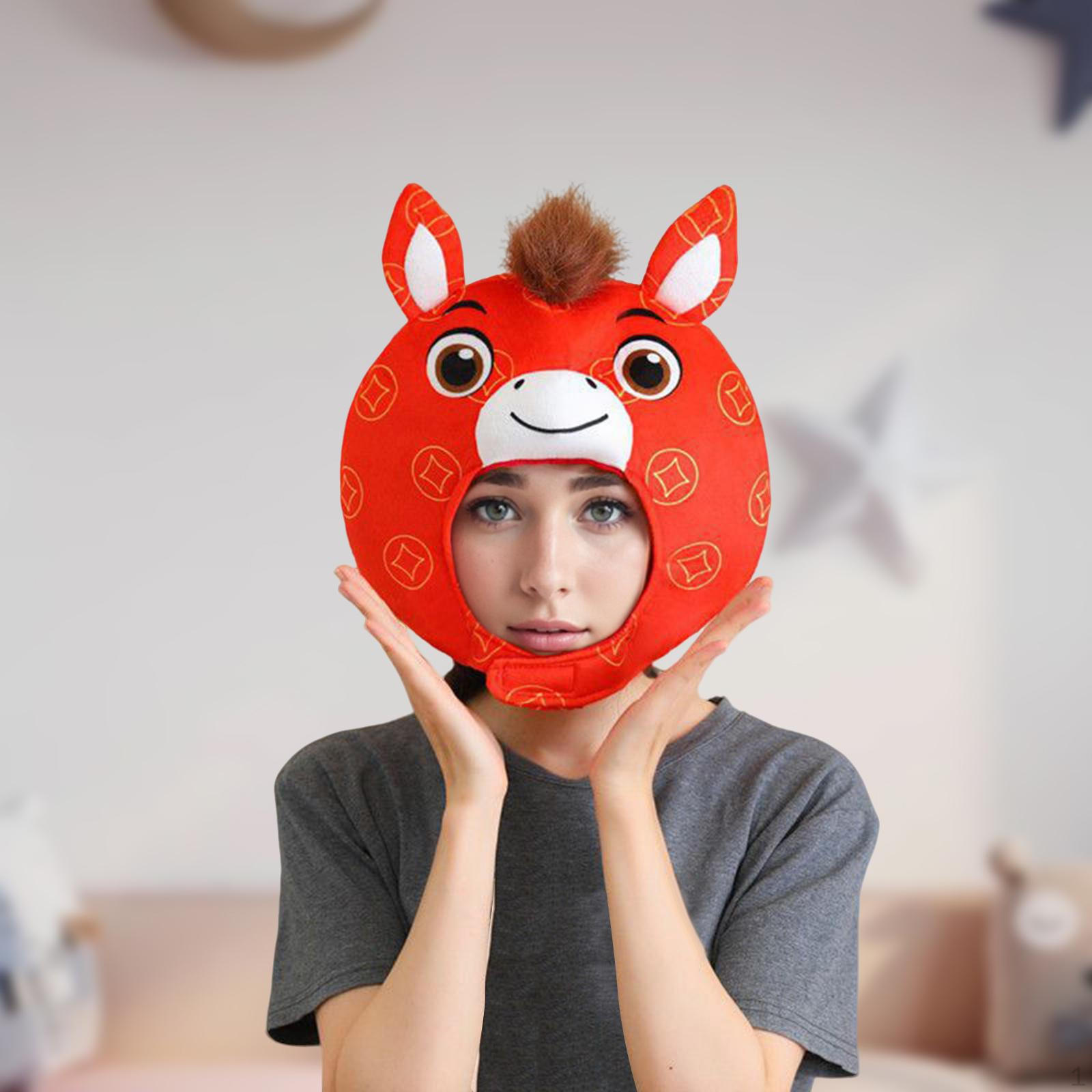 

Костюм шляпа голова лошади животное вечеринка для тематического дня рождения праздника