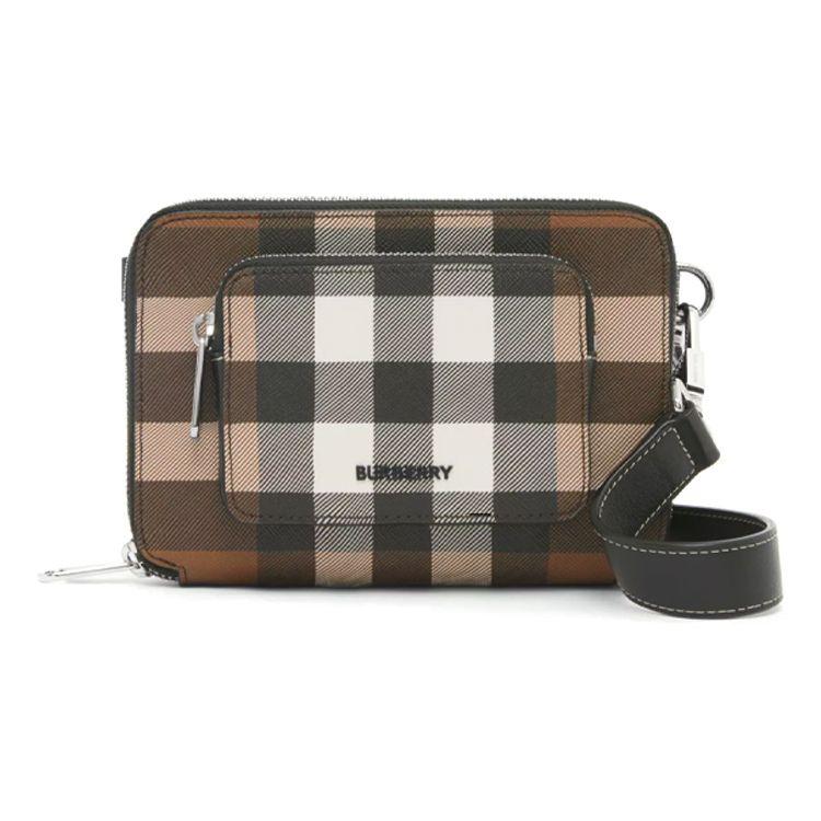 

Burberry Модна сумка через плече з бавовни на блискавці Чоловічі сумки Темно-горіхово-коричневий 80508301 Basic Set (Bag+Dust Bag)