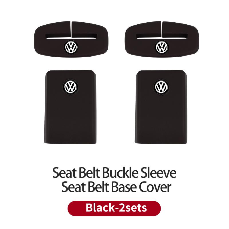 ear1 Car Silicone Seat Belt Buckle Covers Scratch-Resistant Protective Covers Car Interior Accessories For VW Golf Polo Tiguan Passat