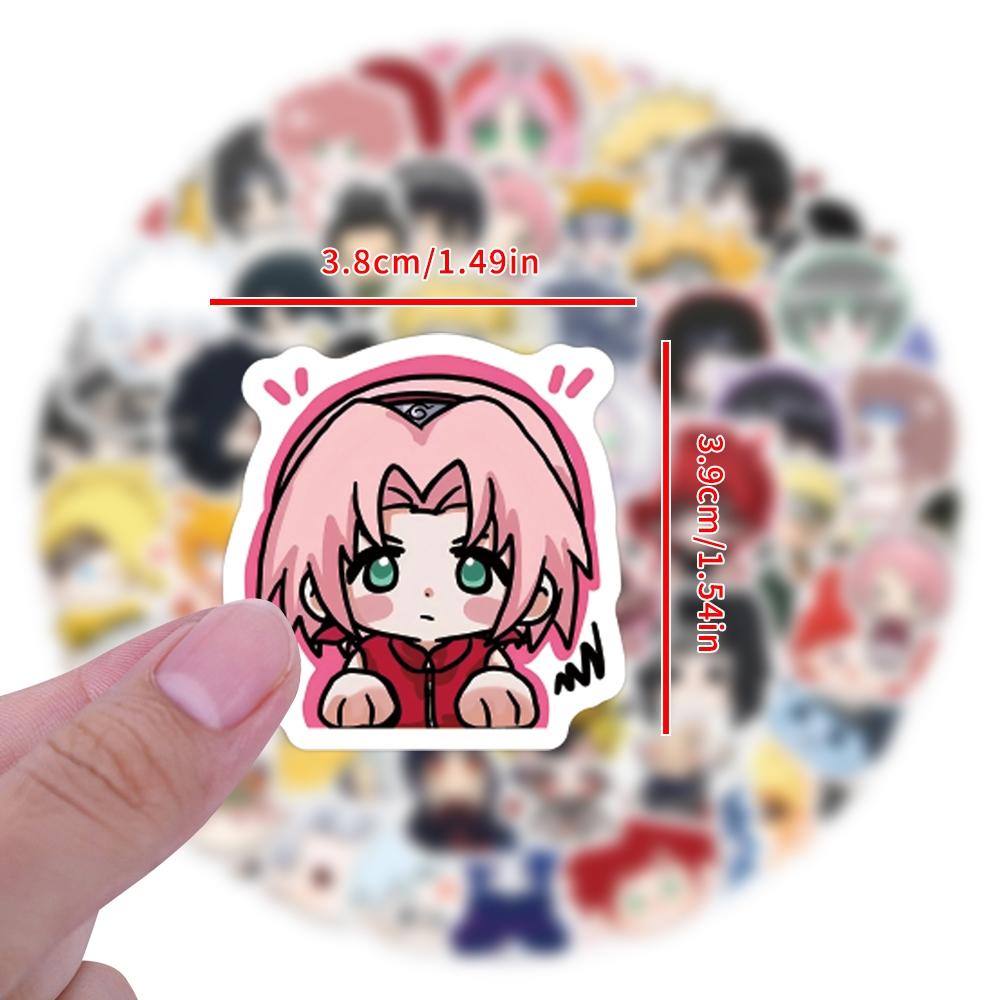 10100Pcs Cute Cartoon Anime Naruto Sticker Phone Case Laptop Ledger Suitcase Notebook Diy Waterproof Stickers Kid Toy Gift