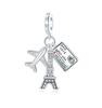 Copper Metal Eiffel Tower Pendant Bead Component Lighthouse Plane Pendant Bead Component Charm Bead Components Compatible With Authentic Original