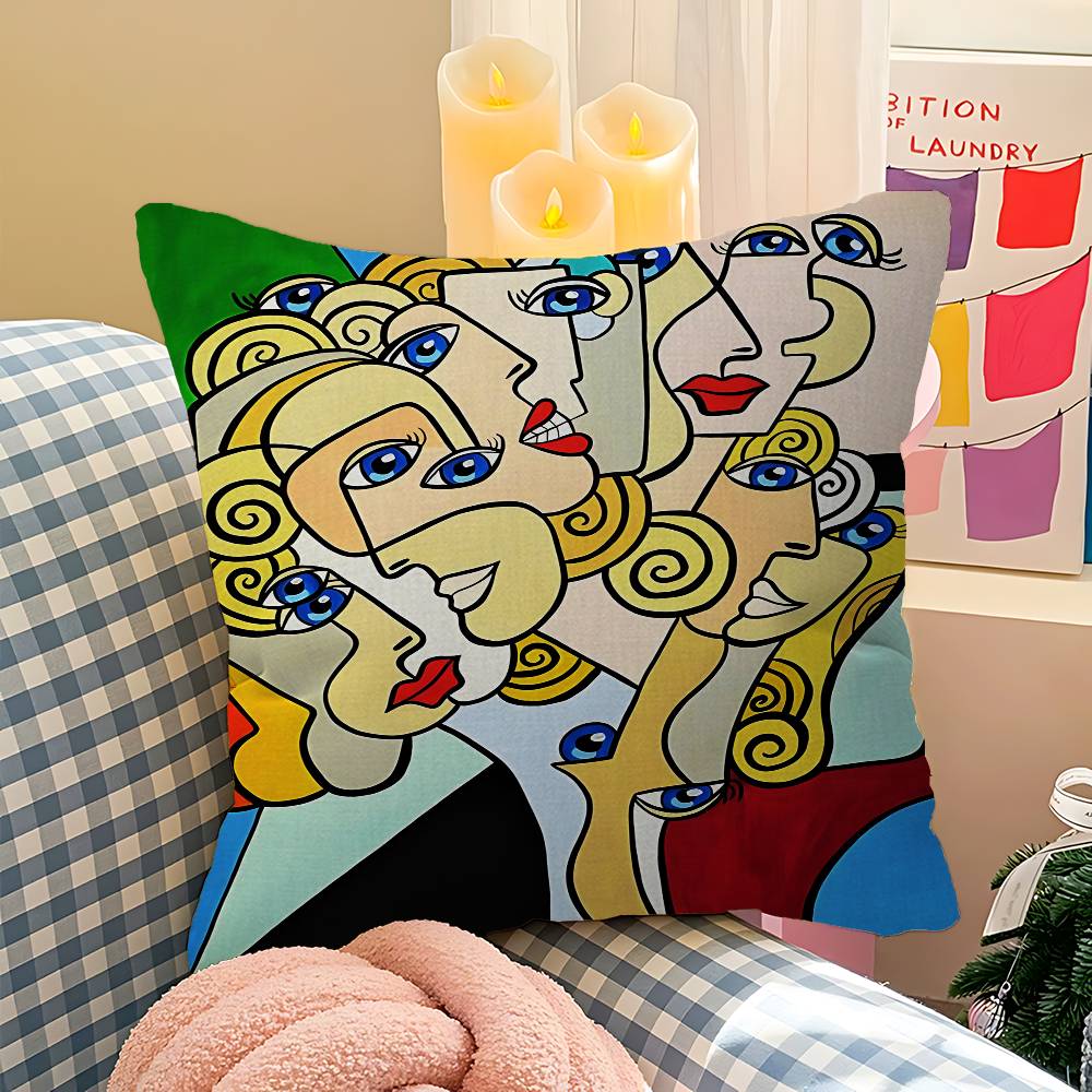 Pablo Picasso Famous Artwork Cushion Cover Car Throw Pillow Case For Sofa Car Christmas Gift 40x40cm 45x45cm