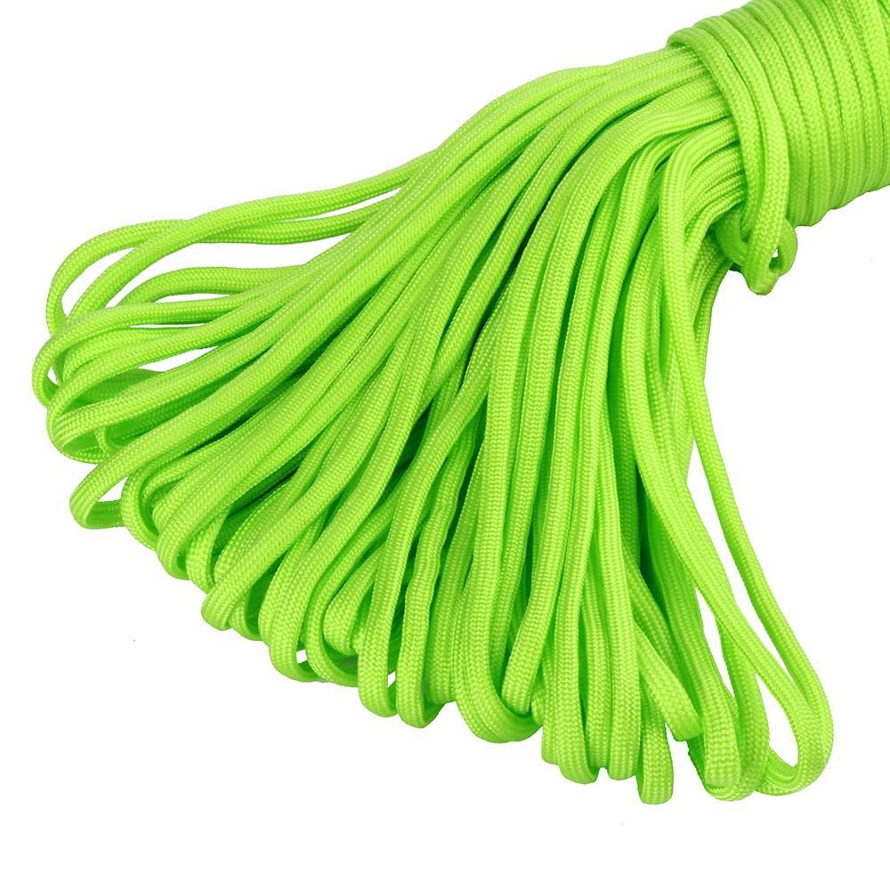 4mm 100meters Outdoor Hiking Polyester Paracord 7 Inner Strands Cores 550 Lbs Capacity Full Parachute Cord Nylon Bag Packing