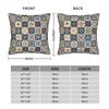 Moroccan Tiles Pattern Square Pillow Cases Retro Morocco Style Cushion Cover Zippered Throw Pillow Case Cover for Car 40x40cm