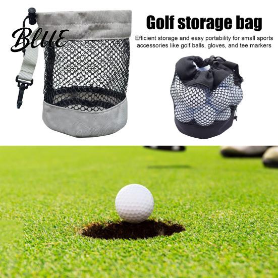 Golf Accessory Bag Portable Ball Storage Bag Drawstring Mesh Pouch for Accessory Large Capacity Gear Holder Organizer Gift Men Women Golfer
