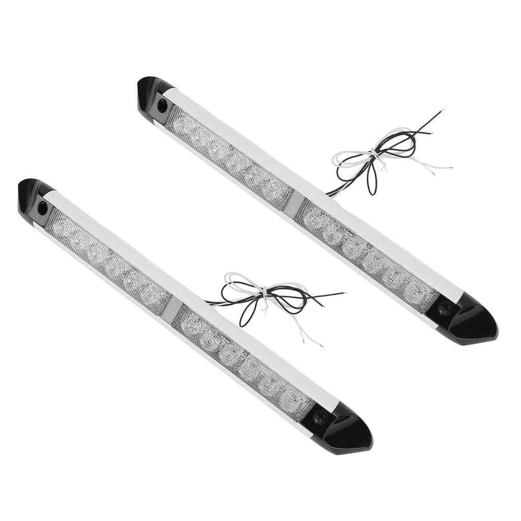 2 Pcs RV LED Porch Awning Lights DC 12V to 24V Energy Saving Exterior Awning Utility Light Strip Bar for Trucks Caravan