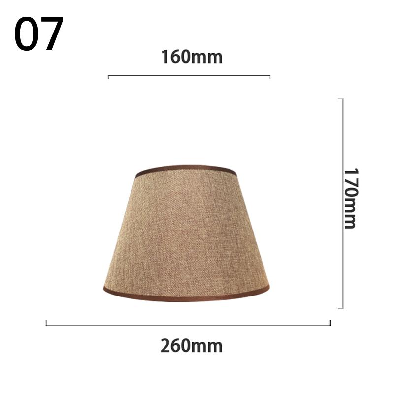 Table Lamp Shade Retro Linen Fabric Lampshade Bedroom Bedside Lamp Studies Hotel Wall Lamp Lampshade Floor Light Cover E27