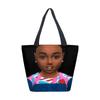 Borsa a Mano da Donna Ragazza Africana Borsa a Spalla Ragazza Borsa in Tela Stampata Tendenza Moda Borsa Tote di Grande Capacità