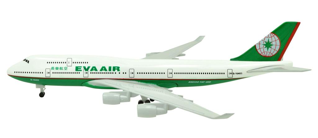 TANG DYNASTY 1/400 Standard Version EVA Air B747-400 Alloy Airplane Model Toy