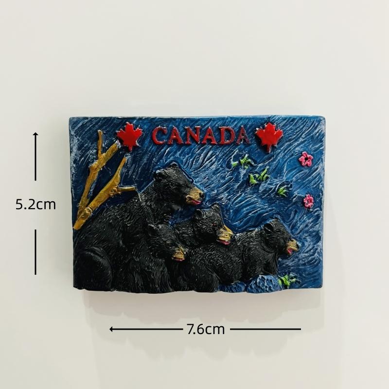 Canada Vancouver Lions Gate Bridge Maple Leaves Fridge Magnets Tourism Souvenir Refrigerator Magnets Sticker Home Kitchen Decoration