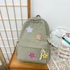 Schoolbag Star School Bag Female Japanese ins Corduroy Vintage Versatile College Wind Backpack High School Student Backpack