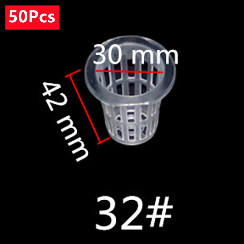 Transparent Planting Net Cup Hydroponic Colonization Mesh Pot Flower Vegetable Nursery Basket Soilless Growing Basket 5/50Pcs