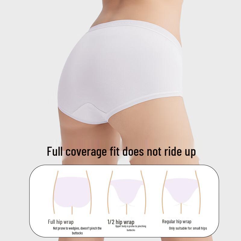 Duo Duo Mian Anti-Bacterial Undyed Cotton Maternity Panties (3-Pack)