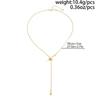 Salircon Minimalism Trendy Metal Beaded Pendant Necklace for Women Sexy Long Thin Clavicle Chain Aesthetic Y2K Jewelry 2026 New