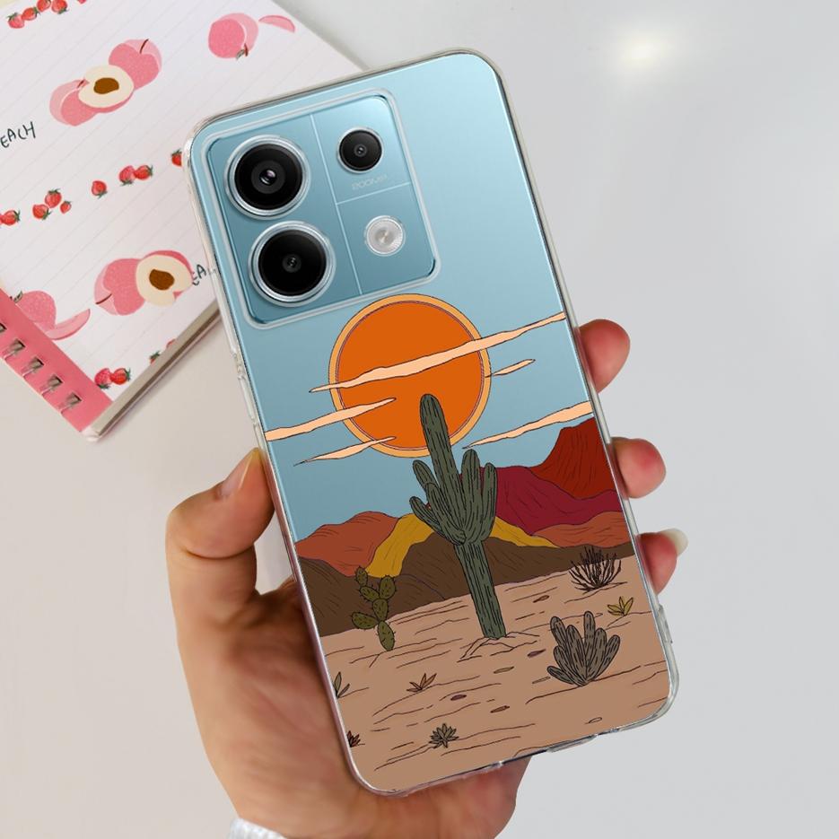 For Xiaomi Poco X6 5G Case Luxury Painted Cover Clear Silicone Phone Case For Xiaomi Poco X6 Pro PocoX6 X6Pro Soft Fundas Bumper