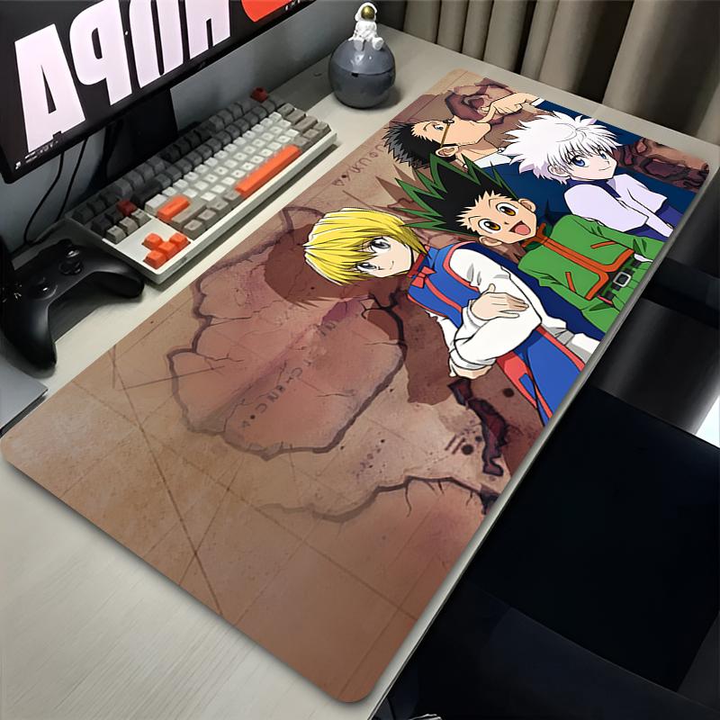 Tapis de Souris Bureau PC Anime Homme Hisoka Bureau Tapis de Souris Hhunter X Hunter Tapis de Souris HD Ordinateur Portable Gamer Armoire Clavier Pad Cadeau