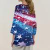Women's T Shirt Print Button 3/4 Sleeve Daily Weekend Fashion Basic V- Neck Regular Top