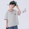 Boys' Striped Cotton Blend Short Sleeve T-Shirt