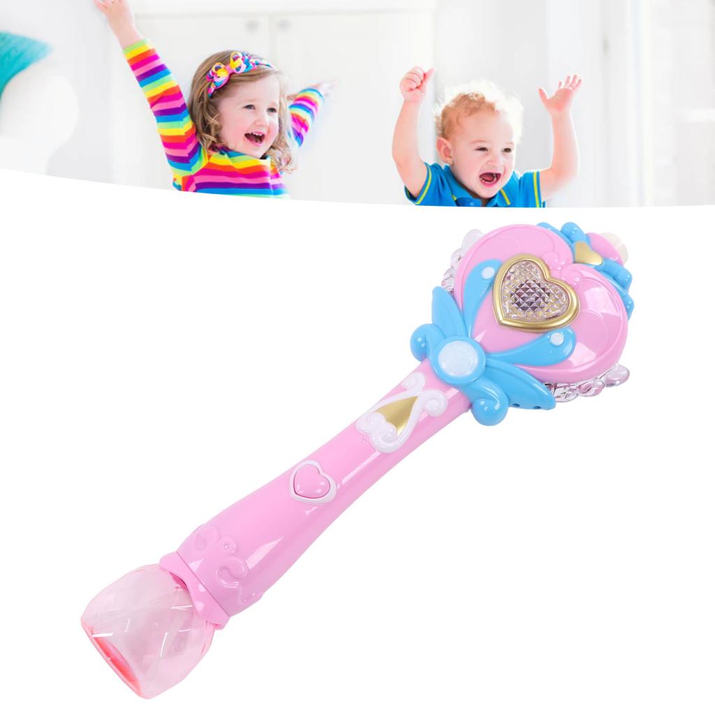 Kids Bubble Blower Wand Automatic Electric Light Up Bubble Blower Wand with Music for Children