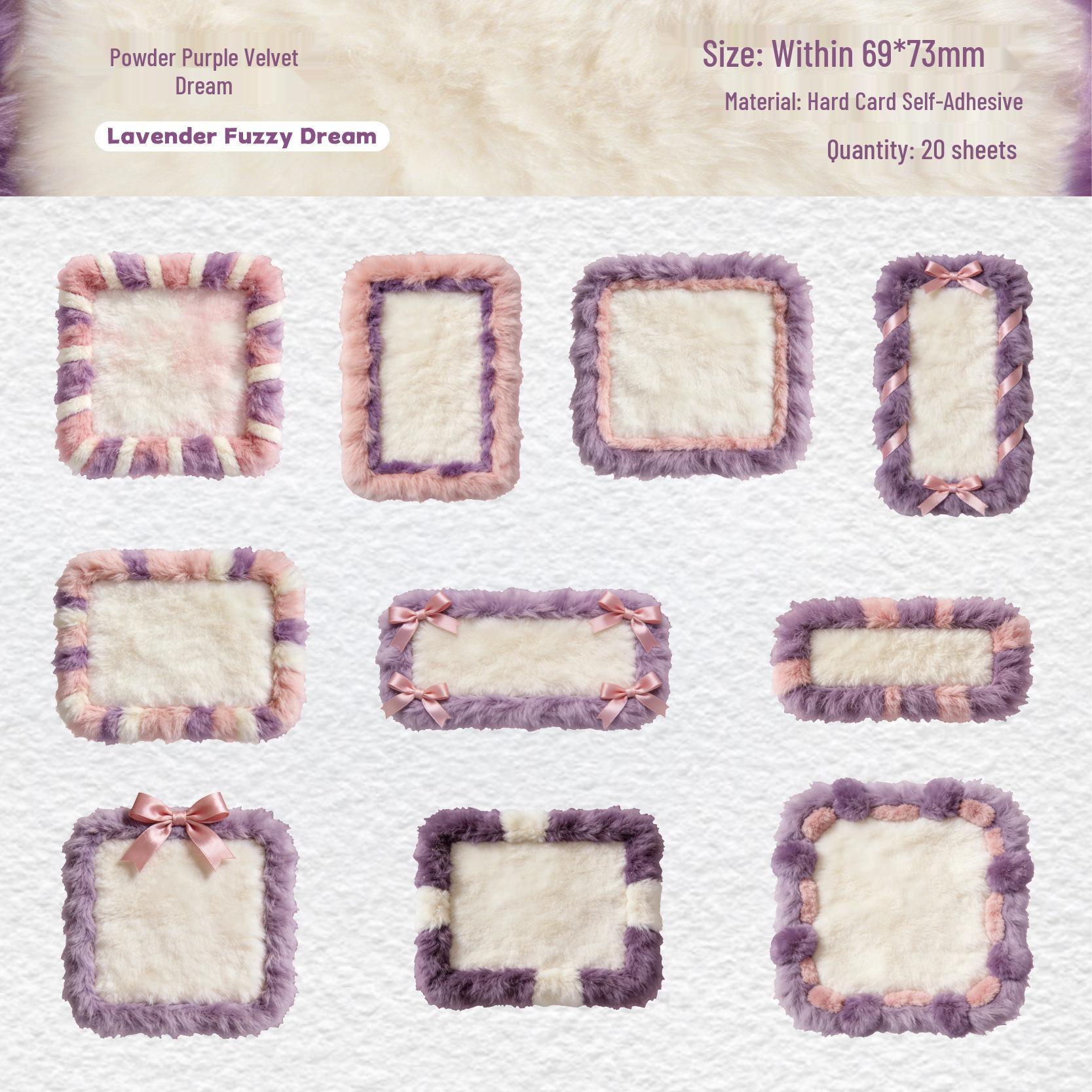 Retro Story Fluffy Sticker Pack: Plush-Themed Journal Collage Decor in 6 Styles