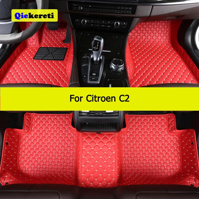

Car Floor Mats For Citroen C2 Auto Carpets Foot Coche Accessorie Citroen C2 красный