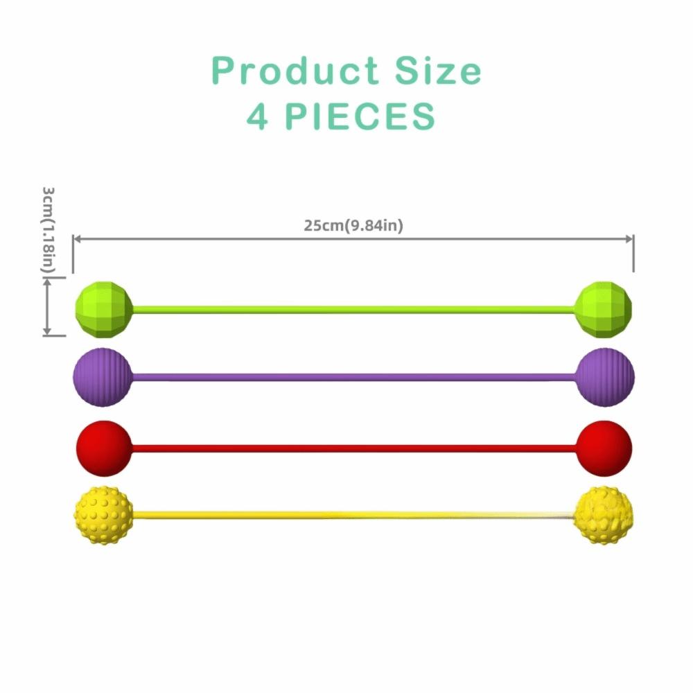 4Pcs/Set Fingertips Beads Silicone Material Fingertips Sensory Toy Finger Exercise Toy EDC Gear