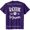 Lustige Rottweiler Hund Grafik T-Shirts Herren Damen Mode Lässiges T-Shirt 100% Baumwolle Locker Übergröße Rottle Mama T-Shirt