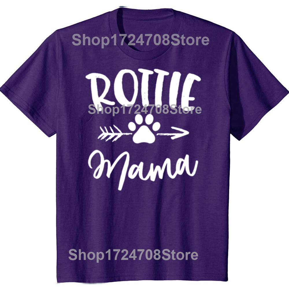 Lustige Rottweiler Hund Grafik T-Shirts Herren Damen Mode Lässiges T-Shirt 100% Baumwolle Locker Übergröße Rottle Mama T-Shirt