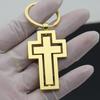 360 Rotating Crosses Keychain Metal Hollow Car Key Pendant Waist Hanging Key Holder Religious Belief Souvenir Gift