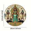 Bar tin paintingHome Decor Iron Sheet PaintingCleopatra Egyptian Foil  Engraved Aluminum Sign  Round Wall Art for Home  Mor