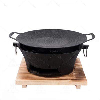 ZISIZ Outdoor Camping Cast Aluminum BBQ Grill Set