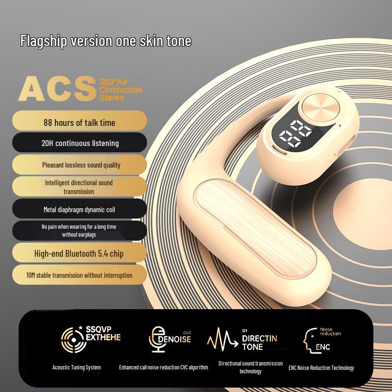 M35 Wireless Bluetooth Open-Ear Air Conduction Earbuds for Sports Running with 5.3 Stereo Sound.
