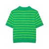 Spring 2026 European & American Women's Lapel Striped Short-Sleeve Knitwear