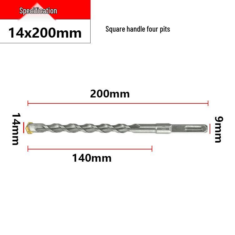 Round & Square Shank Concrete Hammer Drill Bit for Wall Drilling