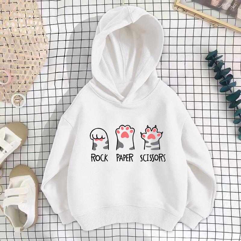 Girls' Shoulder Sweater Hooded Long-sleeved Loose Sweatshirt Casual Comfortable Hoodies Sweatshirts Girls