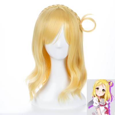 ¡Amor animado!¡Brillo Solar! Peluca Love Live Mari Ohara larga rubia mezclada resistente al calor peluca para disfraz de Cosplay