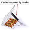 304 Stainless Steel Grill Net Clip with Handle Perfect Outdoor BBQ Family Gatherings Camping Trips Picnic Cookware Barbecue Tool