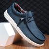 Fashion New Fashion Handmade Leather Casual Mens Walking Shoes Design Minimalist Loafers Low Top Lace-Up Driving Flats Plus Size 40-48