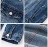 Women's Blue Long-Sleeved Denim Jacket with High-Waisted Wide-Leg Pants - Spring 2026 Collection
