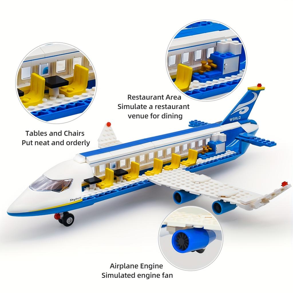 Military Aircraft Building Blocks Boys Assembled Toy Children Educational Model Toy Gift