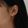 [Worn by Actress Kim Ji-won][Silver 925] Water Drop One-touch Earrings (S)