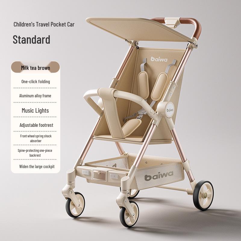 

Foldable Lightweight Travel Stroller for Infants - Compact Design, Sit & Lie Options