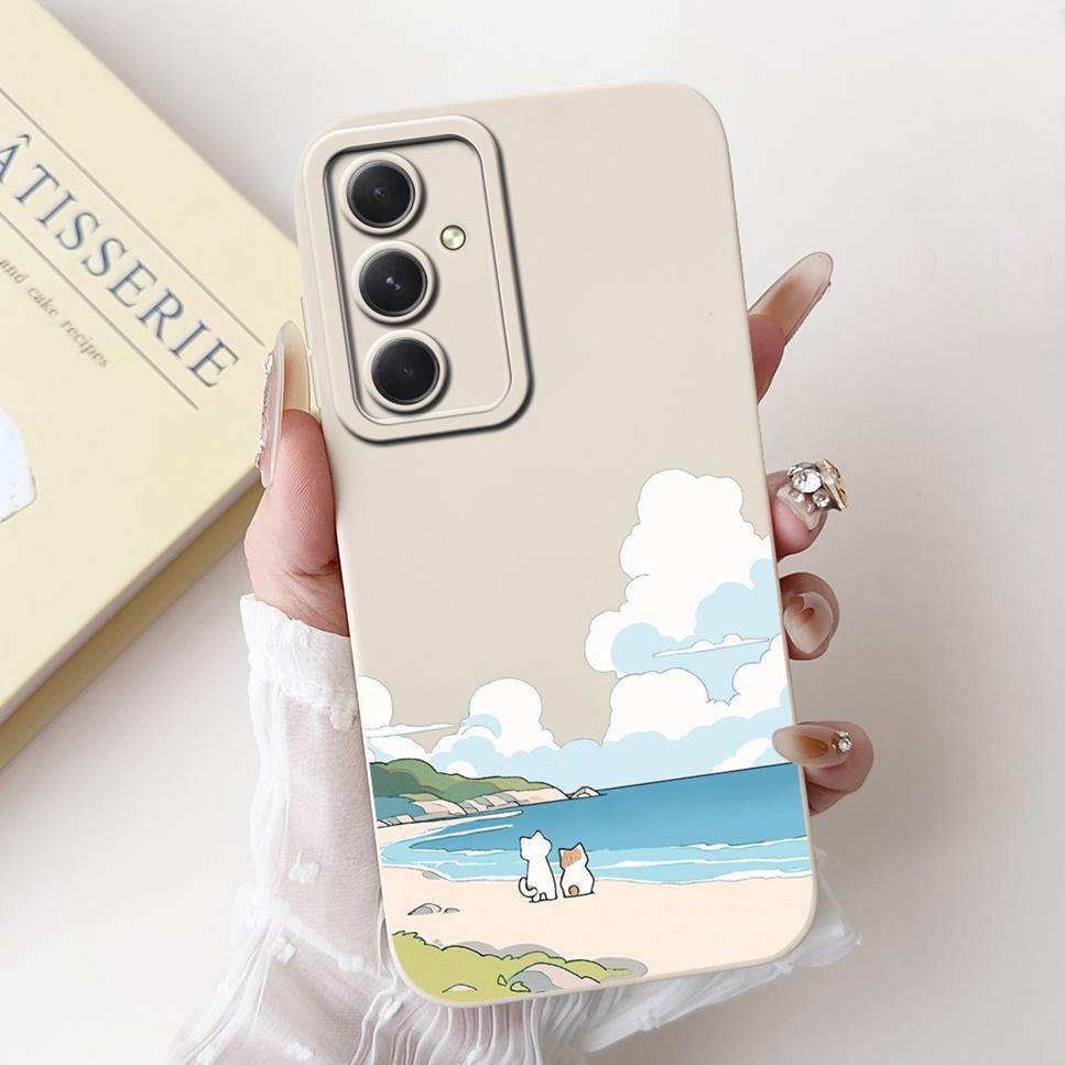 For Samsung Galaxy M55 Case SM-M556B Flower Cartoon Panda Soft Silicone Cover For Samsung M55 5G 6.7"Shockproof Phone Case Funda