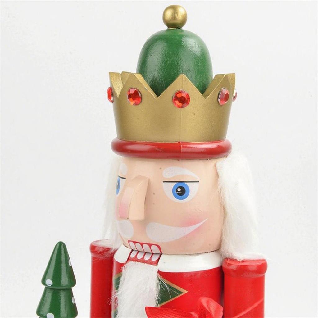 Wooden Nutcracker 15 Inch Wooden Soldier Nutcracker For Shelves Holiday Ornament For Kitchen Cabinet Shelf Decoration Christmas