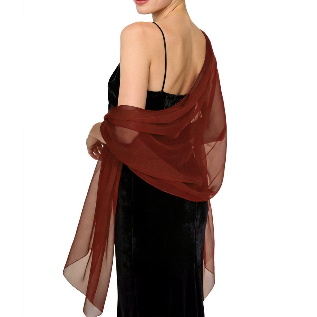 Damen-Abendschal Leichter durchsichtiger Wickelschal für formelle Party Hochzeit Abschlussball Accessoire Elegantes Design Weicher Stoff