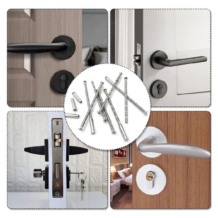 Nickel Plated Door Handle Screws Durable Long Lasting Screws with Matching Nuts